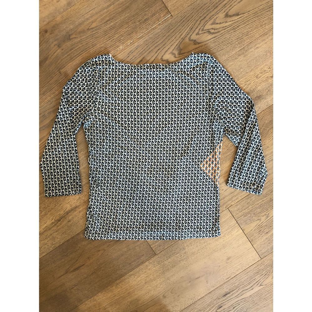 J Crew Cotton Patterned 3/4 Sleeve Top, Women’s M - Picture 3 of 4